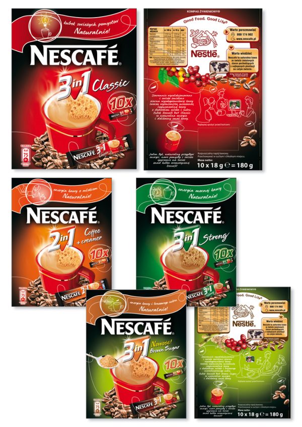 Nescafe opakowania